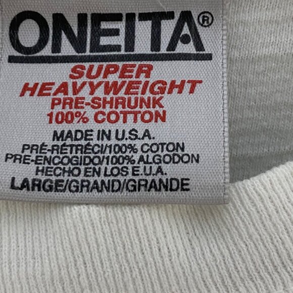 Vintage 90s Oneita Single Stitch Tee L Lighthouse Michigan USA Made - Picture 5 of 8